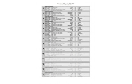 Calendrier championnat départemenatl UFOLEP